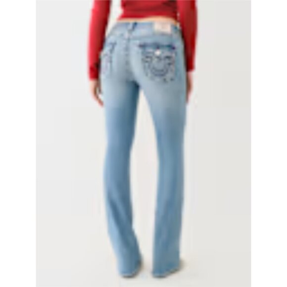 True Religion NWT BECCA Dusty Wash Mid-Rise Big T Bootcut Jeans, Size 32 (14) - Picture 5 of 6